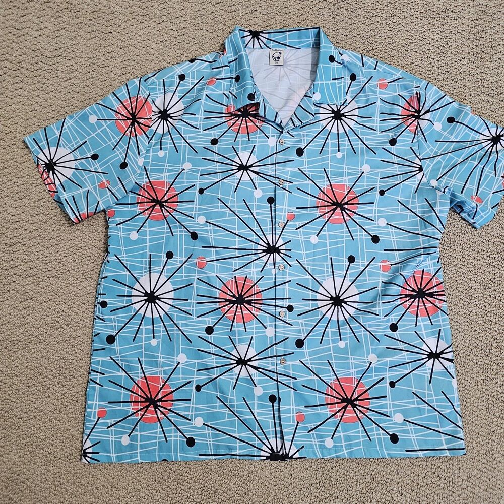 Hardaddy Men's Mid Century Atomic Retro Style Shirt - Size 3XL